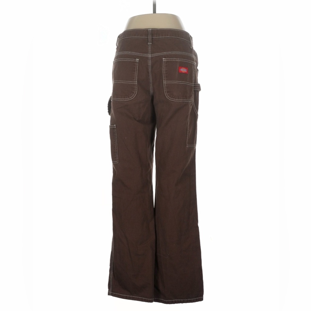 Dickies Brown Loose Straight Contrast Stitch Cotton Twill Carpenter Pants - Picture 11 of 12